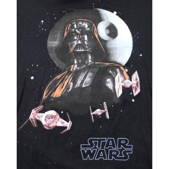 Star Wars Darth Vader Mens Long Sleeve Graphic T-Shirt 2X Raglan Style Black & G - Picture 2 of 6